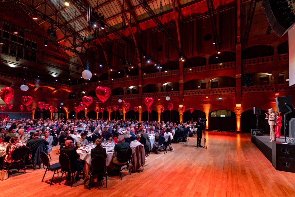 Dinner set-up in the Grote Zaal in the Beurs van Berlage