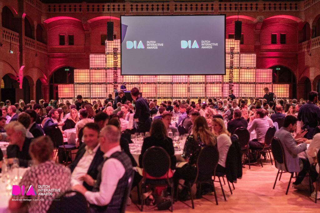 Dinner set-up in the Grote Zaal in the Beurs van Berlage