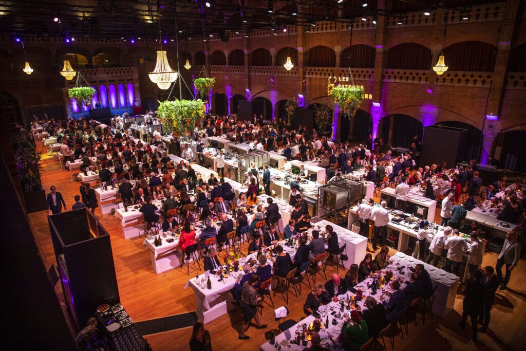 Dinner set-up in the Grote Zaal in the Beurs van Berlage