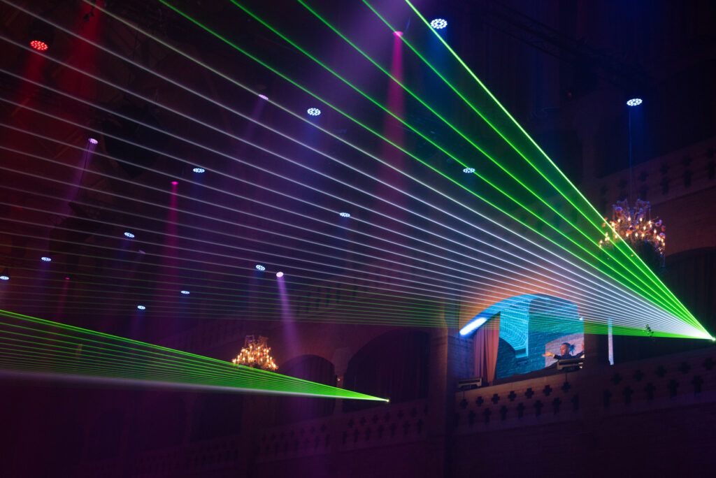 Celebrating a party in the Grote zaal of the Beurs van Berlage in Amsterdam