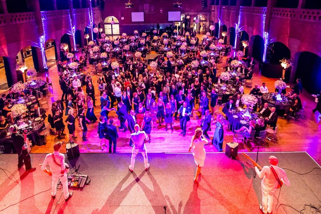 Dinner set-up in the Grote Zaal in the Beurs van Berlage